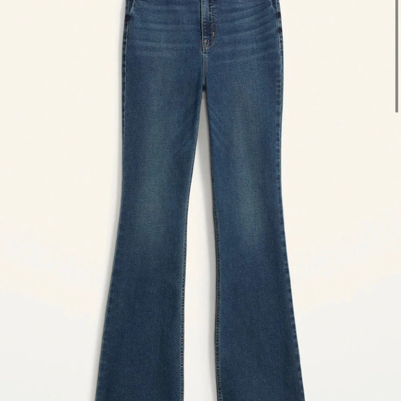 Old Navy Womens Flare Jeans Light Wash Cotton Denim Mid Rise Size 16 NWOT - Picture 3 of 10